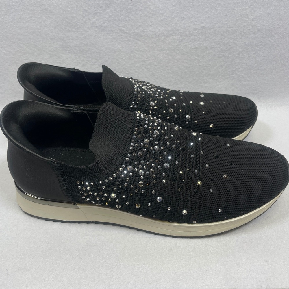 Kenneth Cole Reaction Cameron Black Slip On Sneakers Women's 8.5 M Low Top Shoes